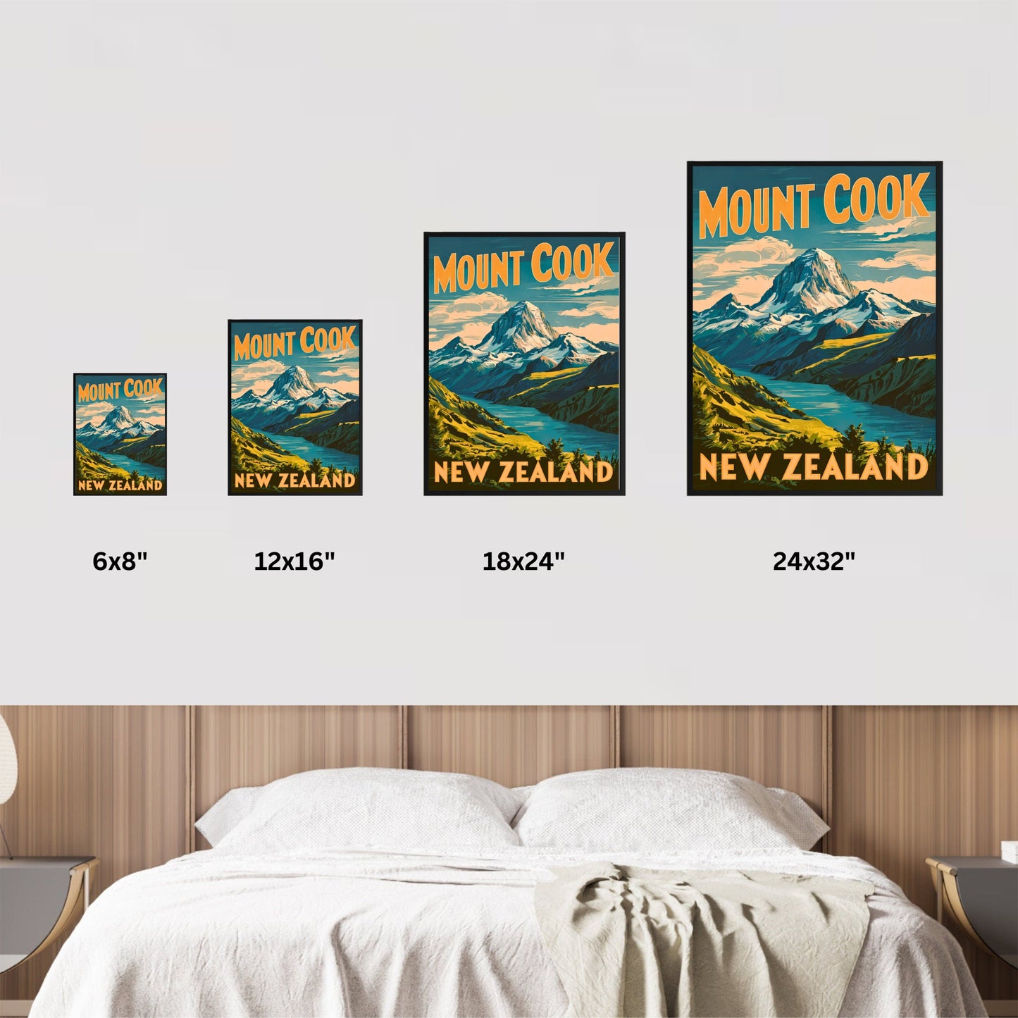 Mount Cook Vintage Travel Poster