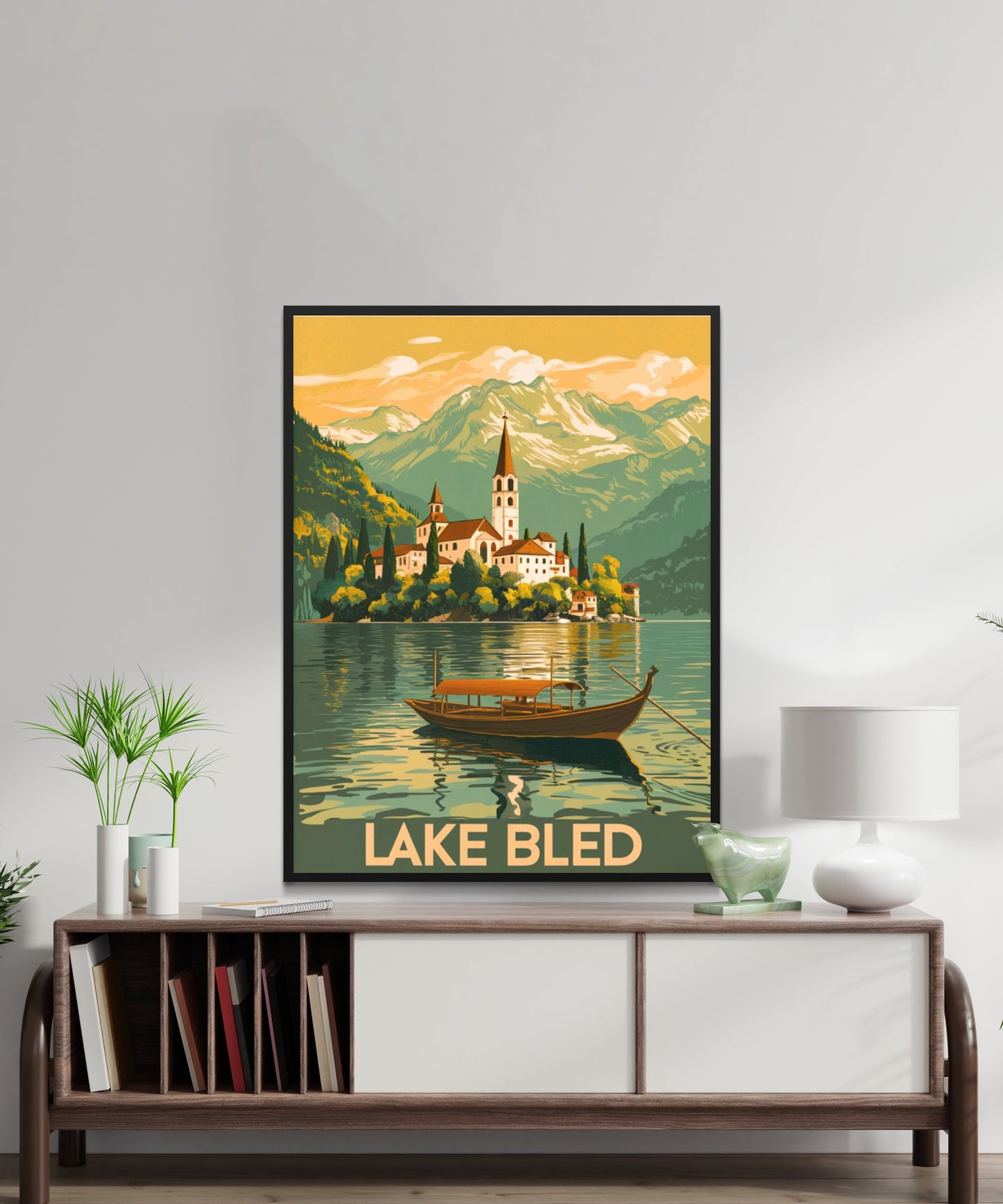 Lake Bled Vintage Travel Poster