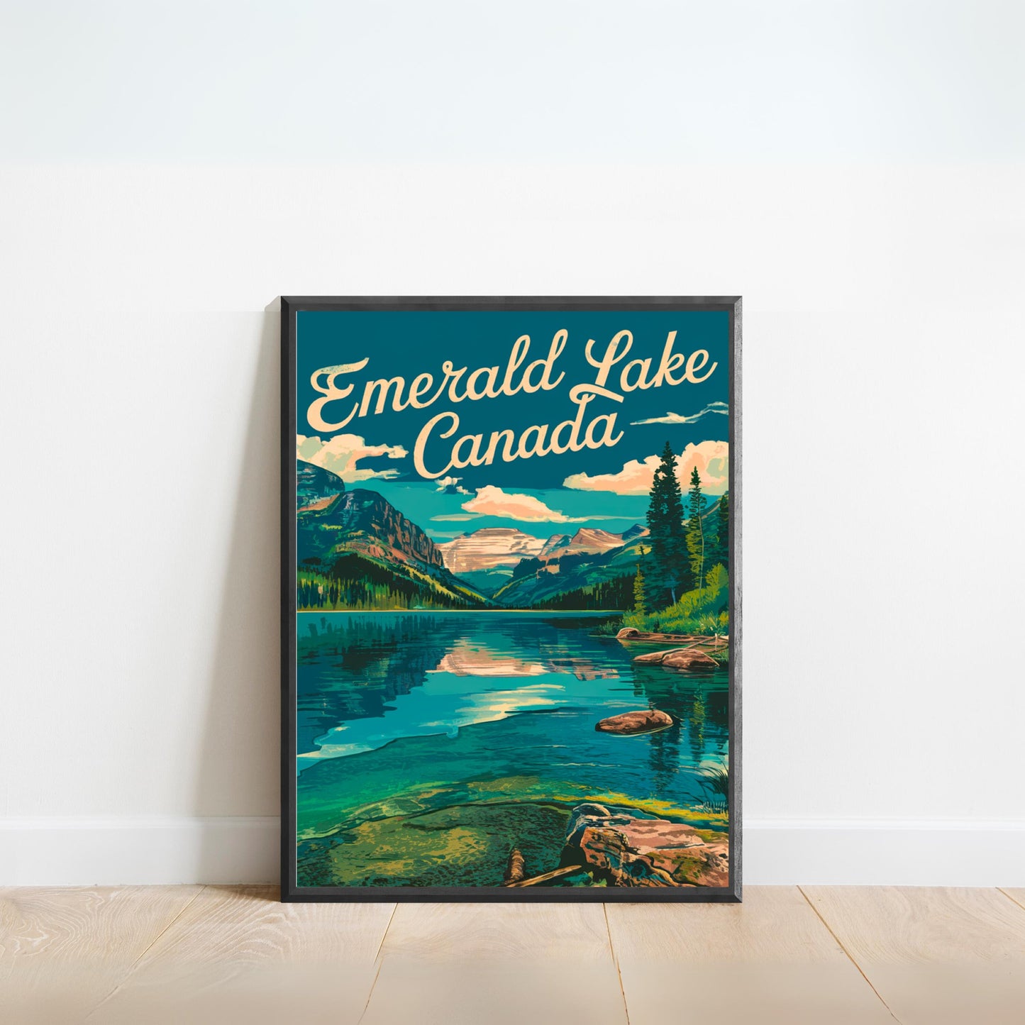 Emerald Lake Vintage Travel Poster - Outdoor Adventure