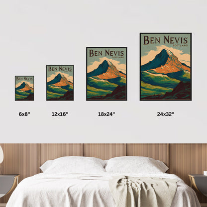 Ben Nevis Vintage Travel Poster