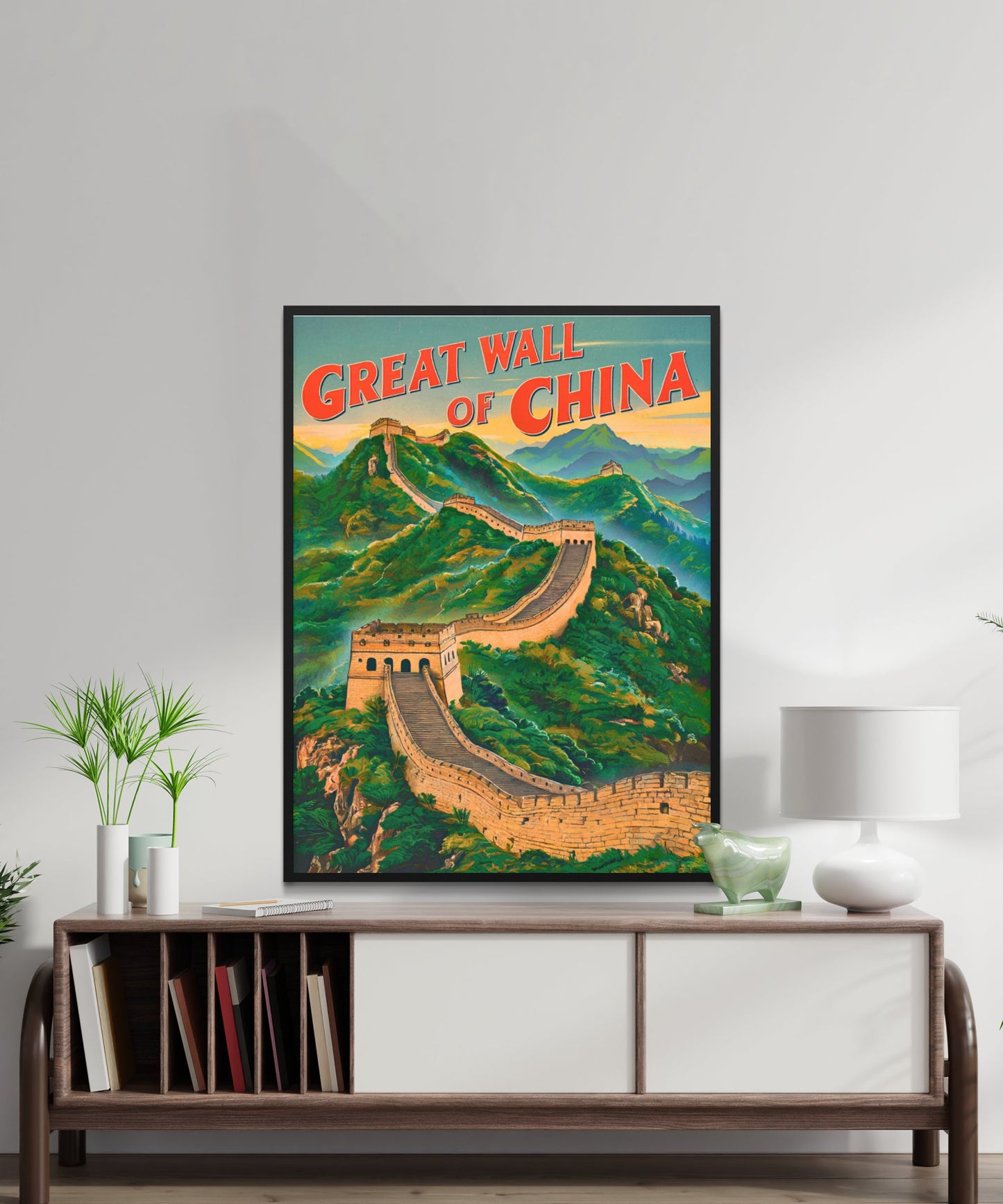 Great Wall of China Vintage Travel Poster - The Majestic Fortress