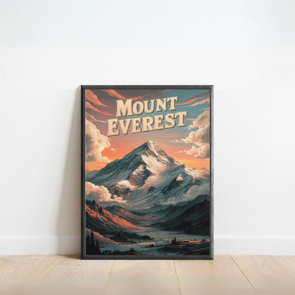 Mount Everest Vintage Travel Poster- Eternal Ascent