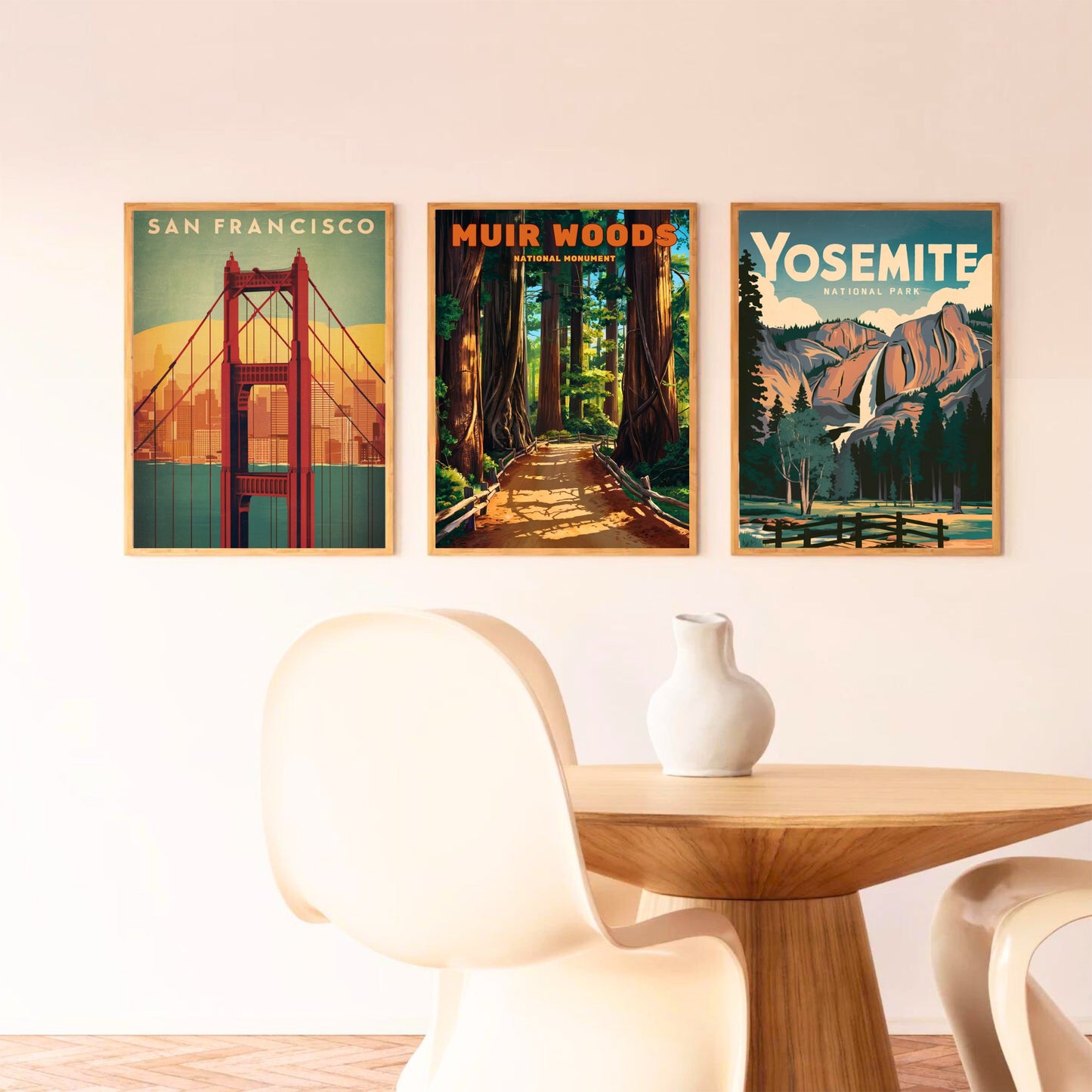 Muir Woods Vintage Travel Poster - Timeless Redwoods Sanctuary