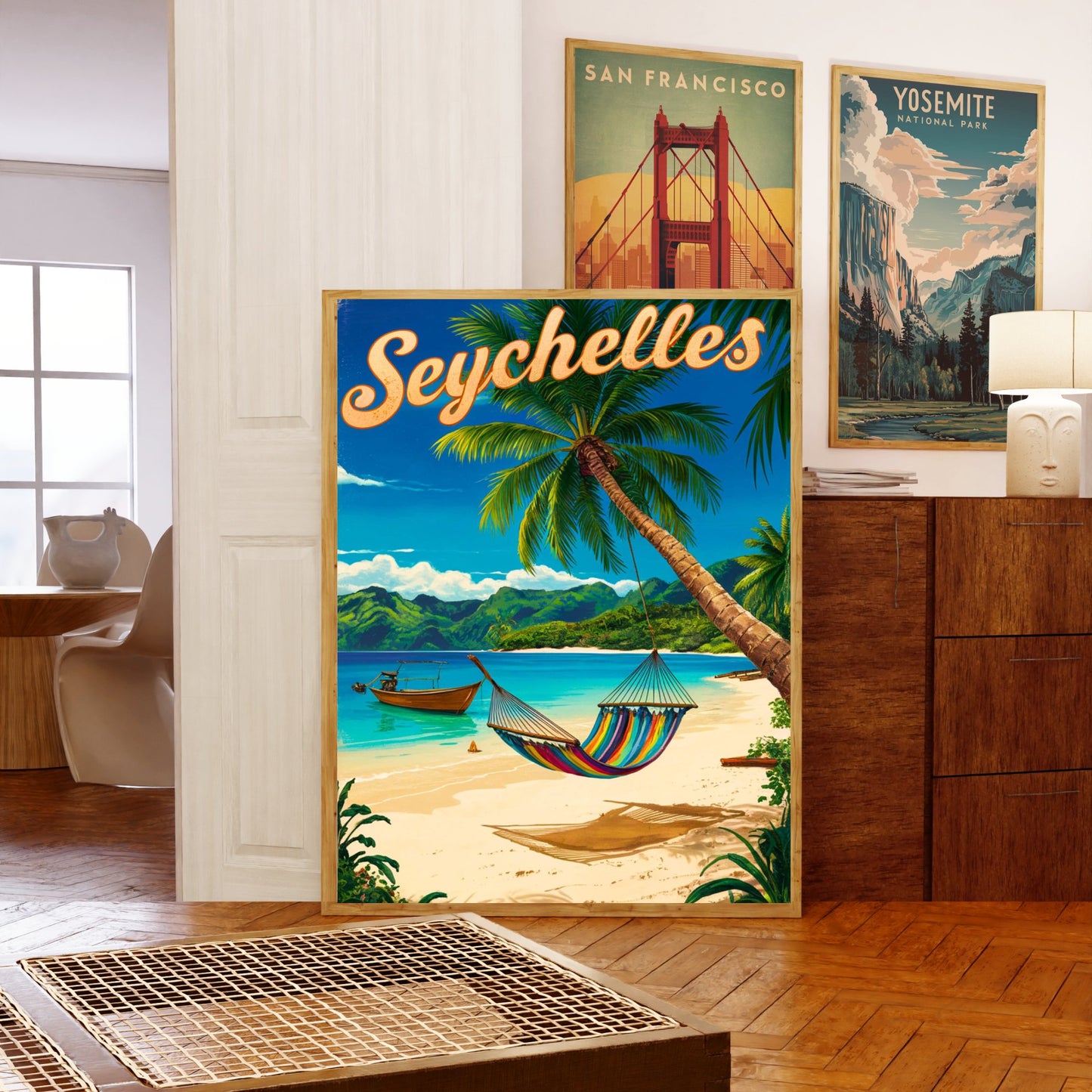 Seychelles Vintage Travel Poster