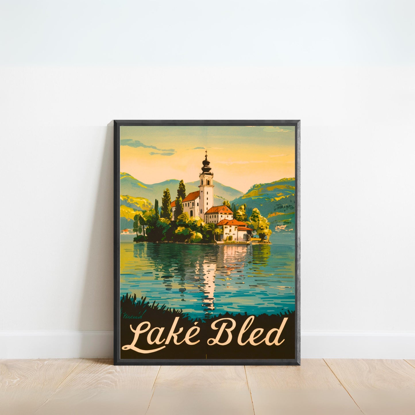 Lake Bled Vintage Travel Poster - Scenic Beauty