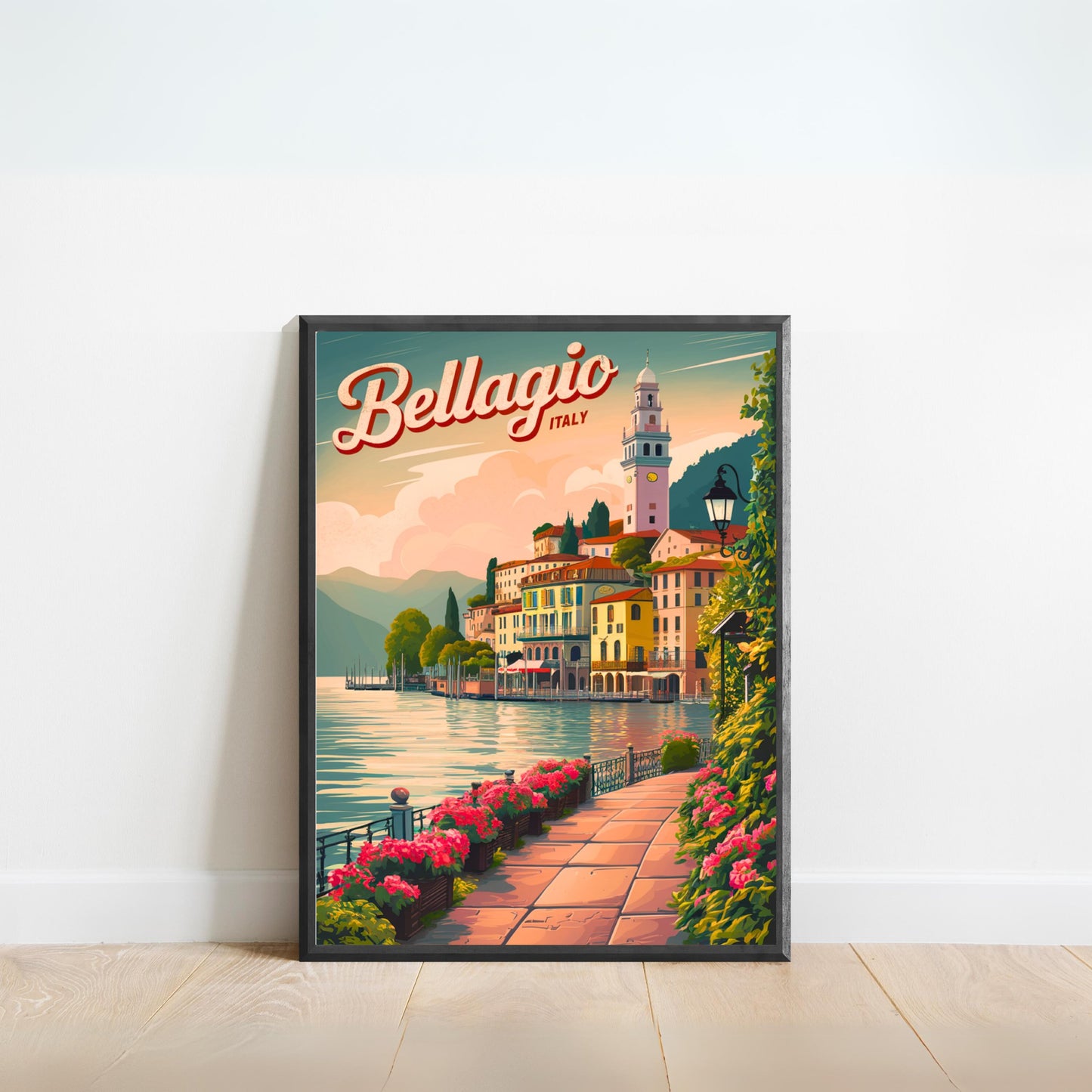 Bellagio Vintage Travel Poster - Historic Charm