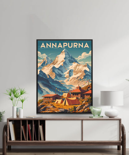 Annapurna Vintage Travel Poster - Scenic Beauty