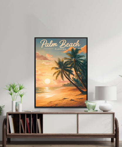 Palm Beach Vintage Travel Poster