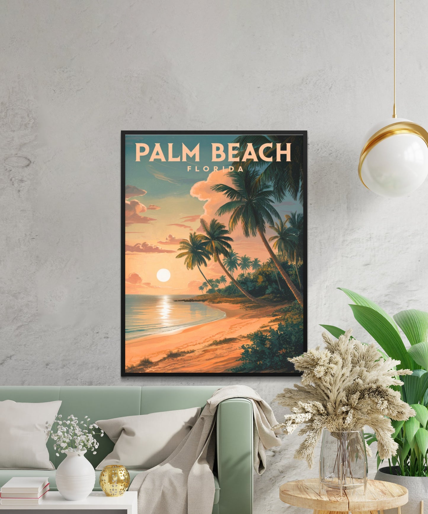 Palm Beach Vintage Travel Poster - Sun-Kissed Bliss