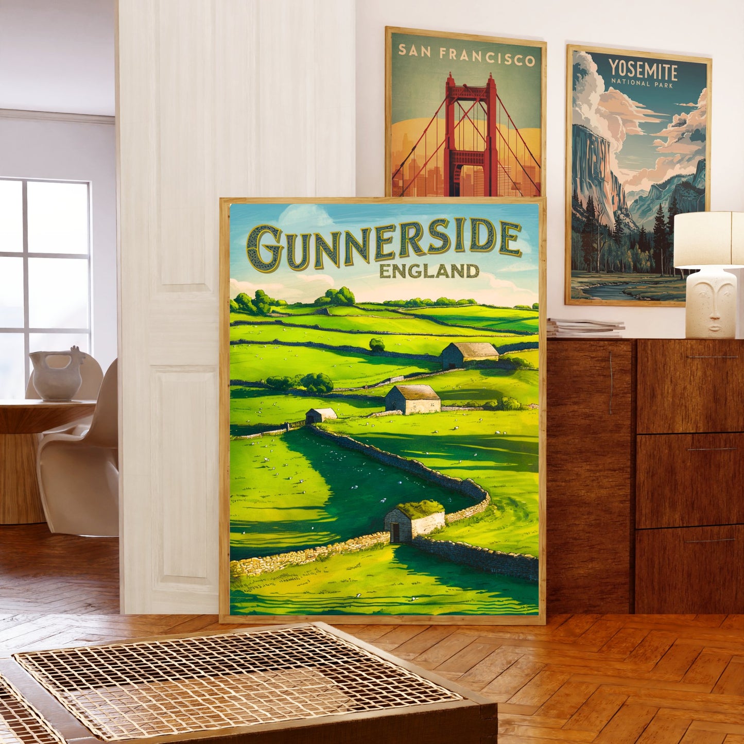 Gunnerside Vintage Travel Poster - Scenic Valleys