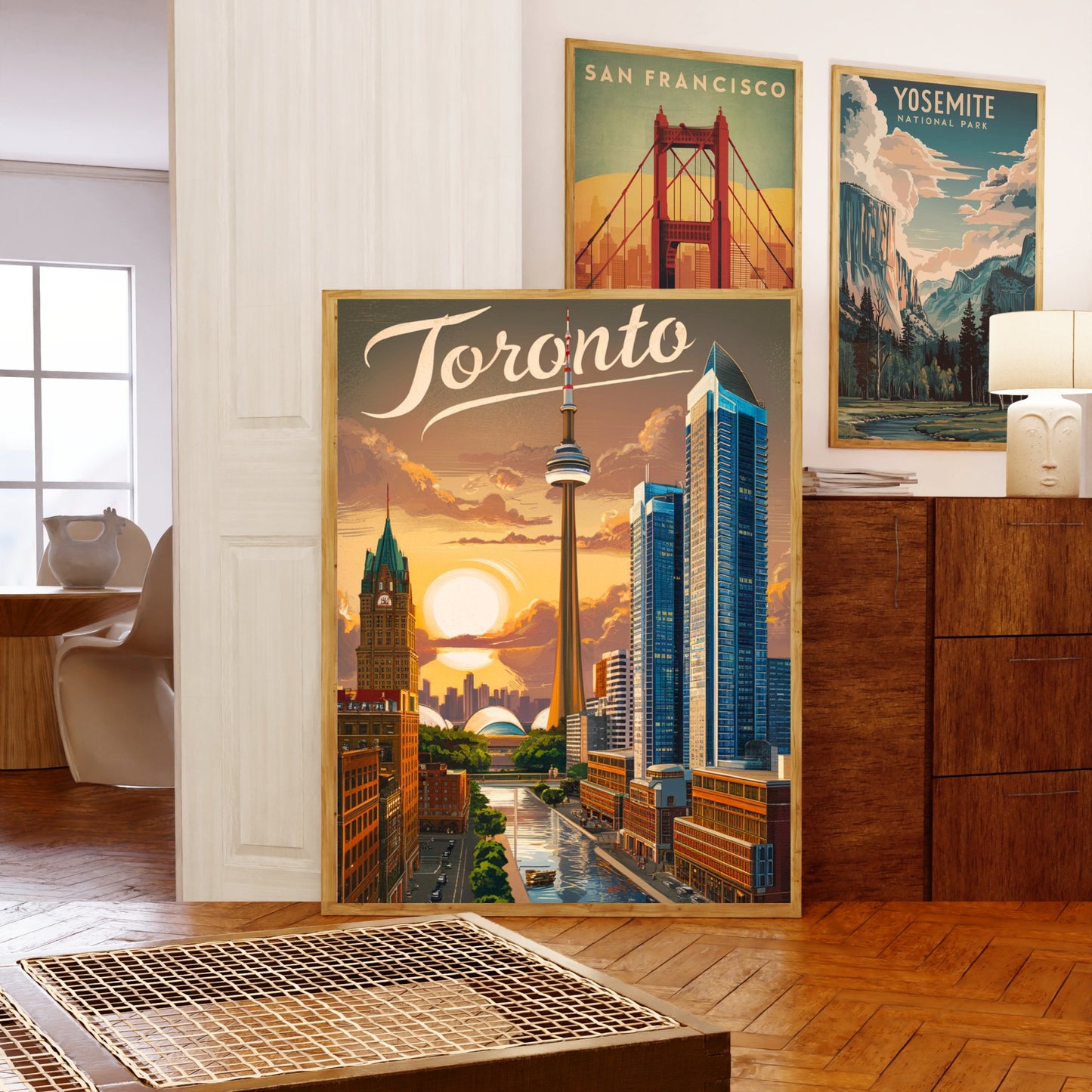 Toronto Vintage Travel Poster - Cityscape Views