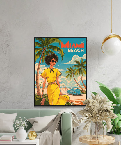 Miami Vintage Travel Poster