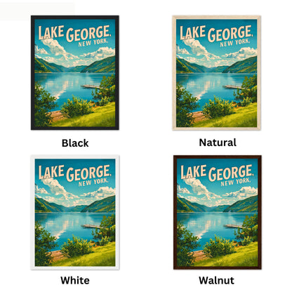 Lake George Vintage Travel Poster - Crystal Waters and Mountain Majesty