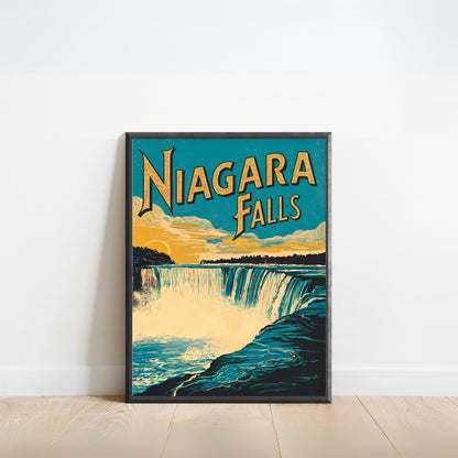 Niagara Falls Vintage Travel Poster - Timeless Cascading Wonder