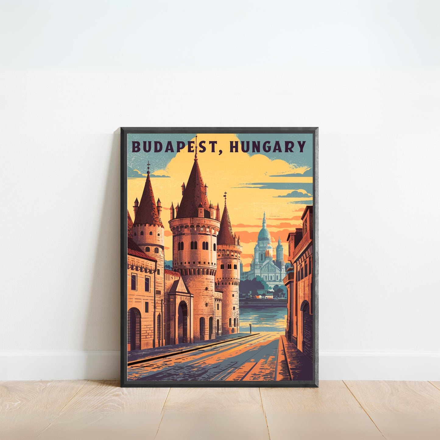 Budapest Vintage Travel Poster -Timeless Danube Splendor