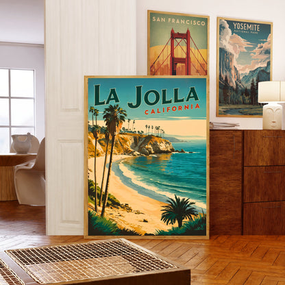 La Jolla Cove  Vintage Travel Poster