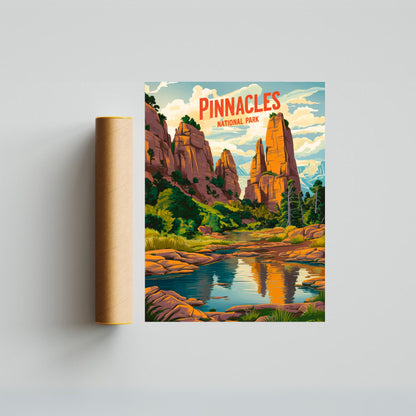 Pinnacles National Park Vintage Travel Poster - Towering Heights