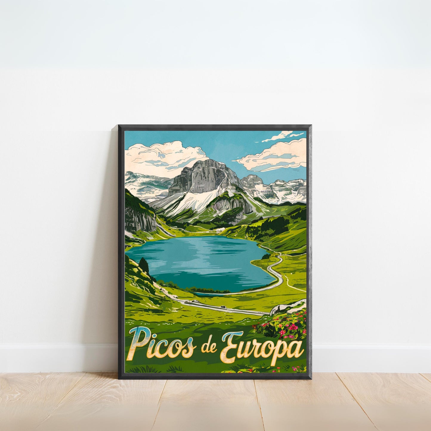 Picos de Europa Vintage Travel Poster - Alpine Beauty