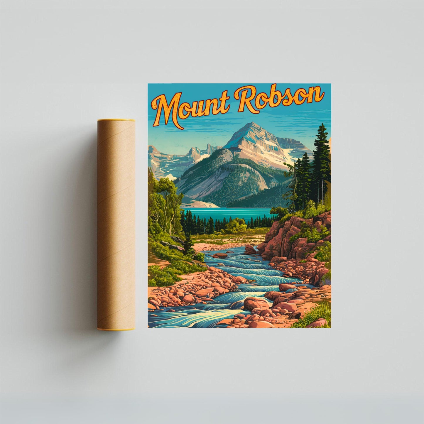 Mount Robson Vintage Travel Poster