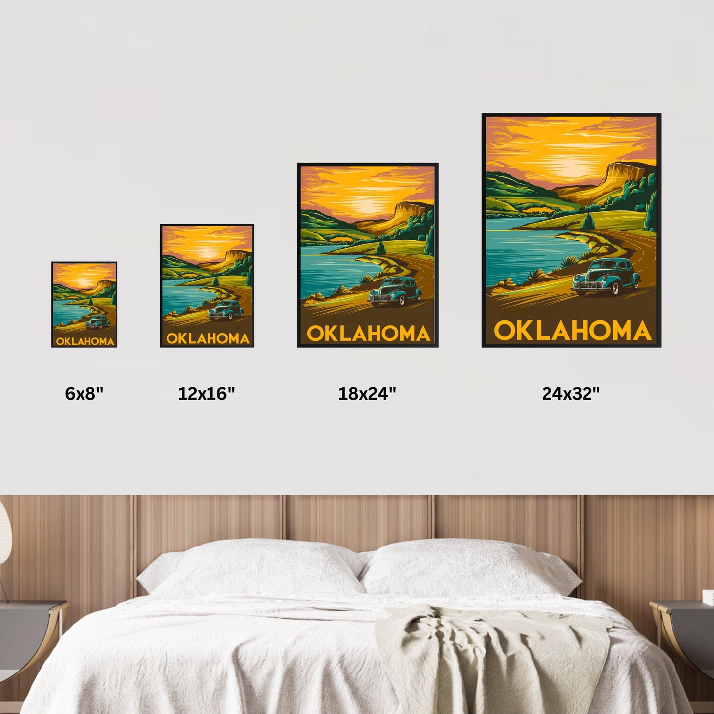 Oklahoma Vintage Travel Poster - Lake Country