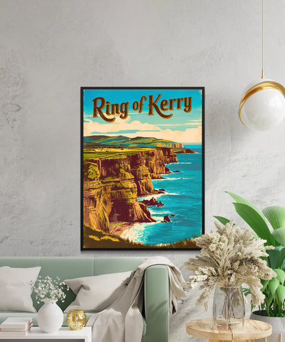 Ring of Kerry Vintage Travel Poster