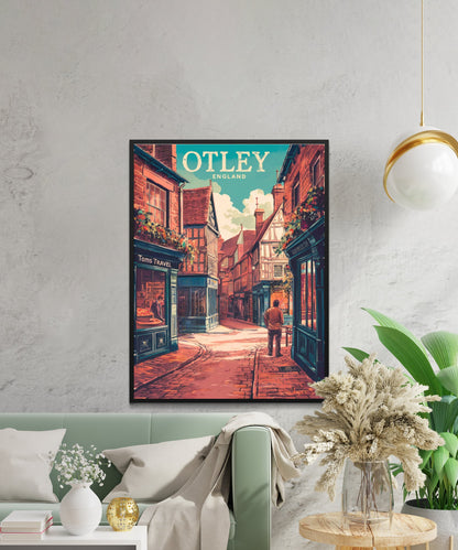 Otley Vintage Travel Poster - Riverside Walks