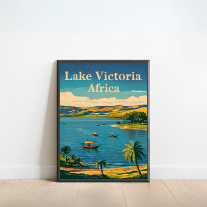 Lake Victoria Vintage Travel Poster