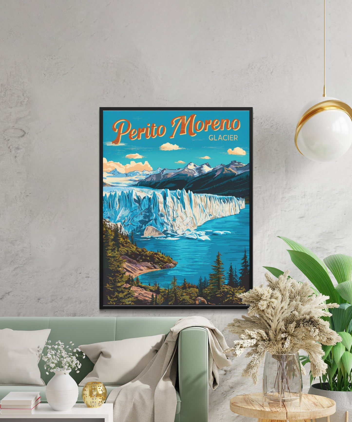 Perito Moreno Glacier Vintage Travel Poster