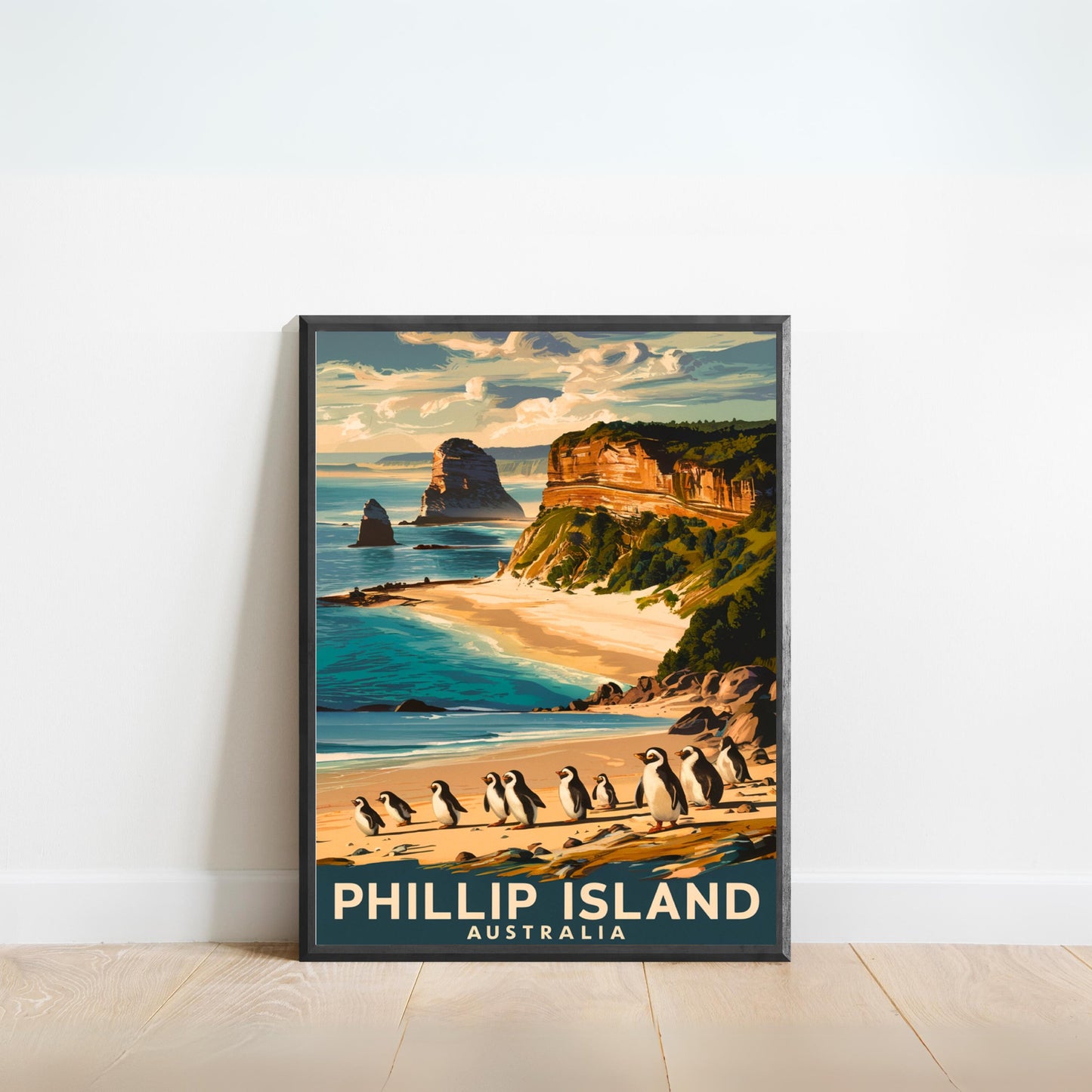 Phillip Island Vintage Travel Poster