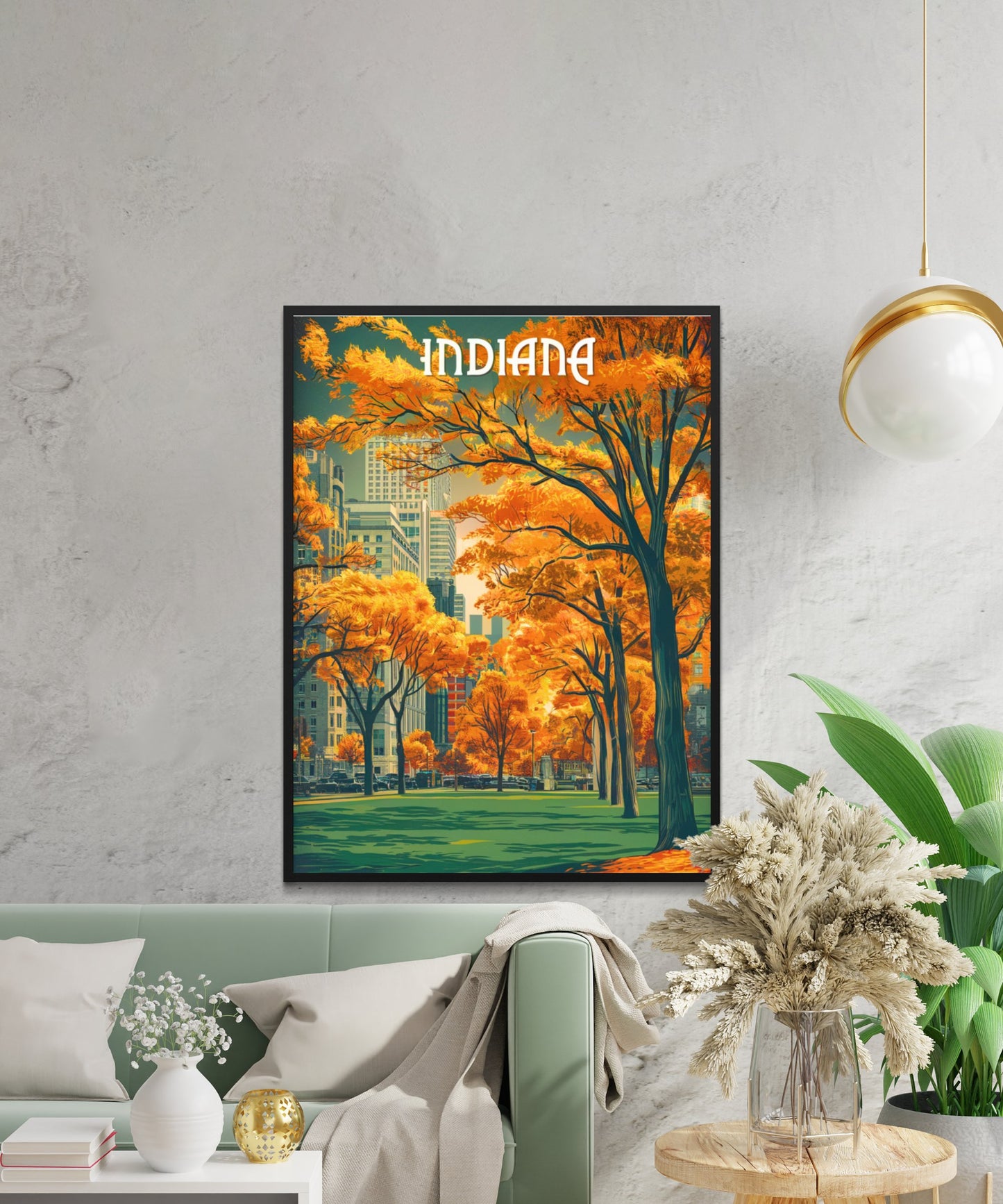 Indiana Vintage Travel Poster - Scenic Byways