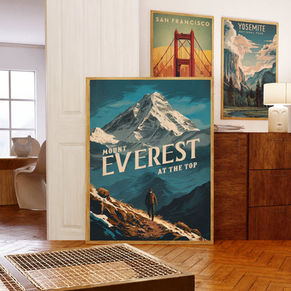 Mount Everest Vintage Travel Poster - Alpine Elegance