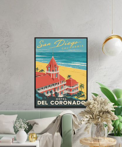 San Diego Vintage Travel Poster