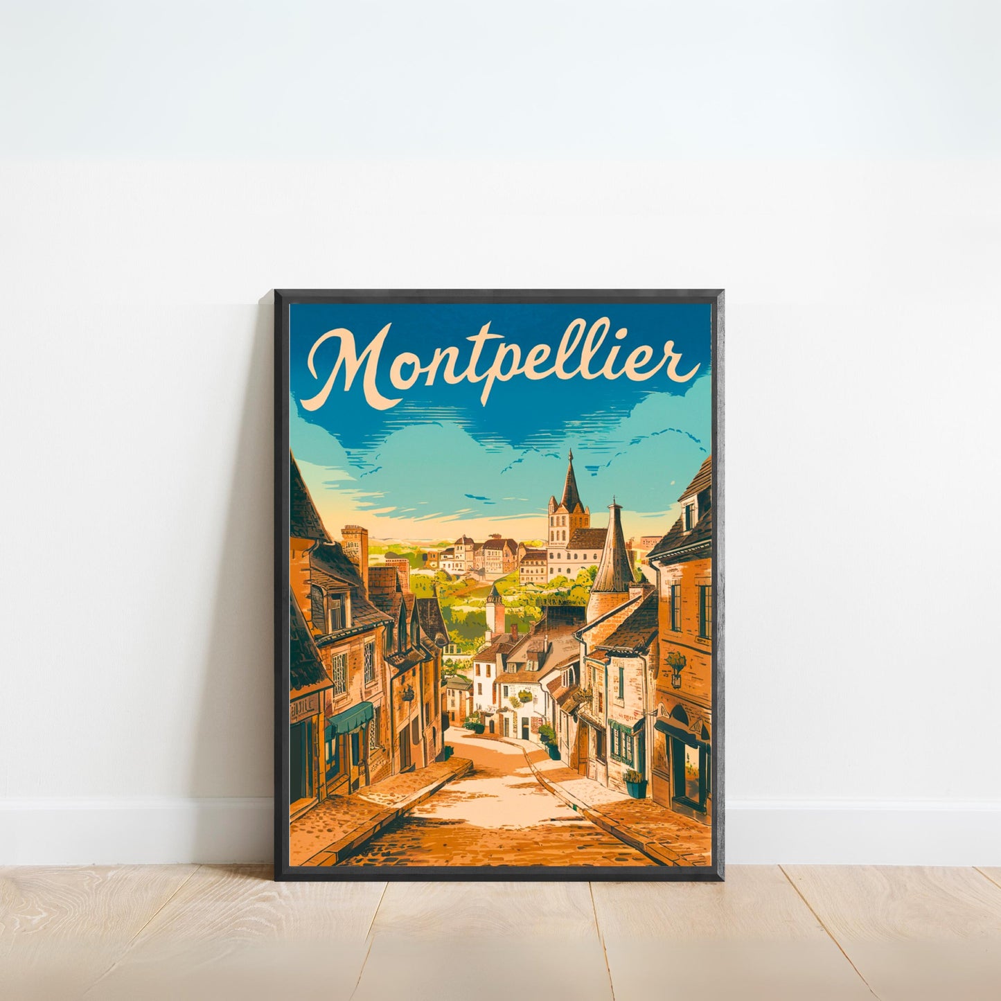 Montpellier  Vintage Travel Poster