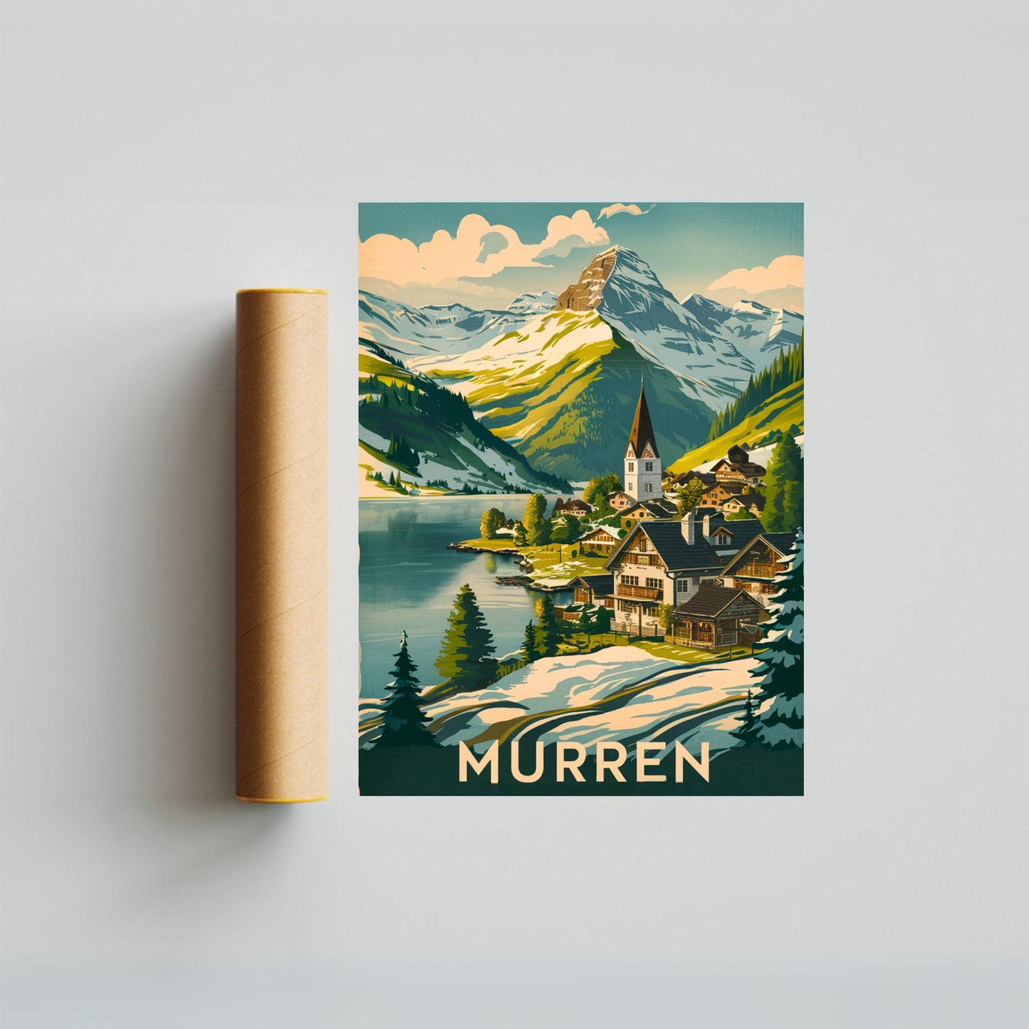 Murren Vintage Travel Poster