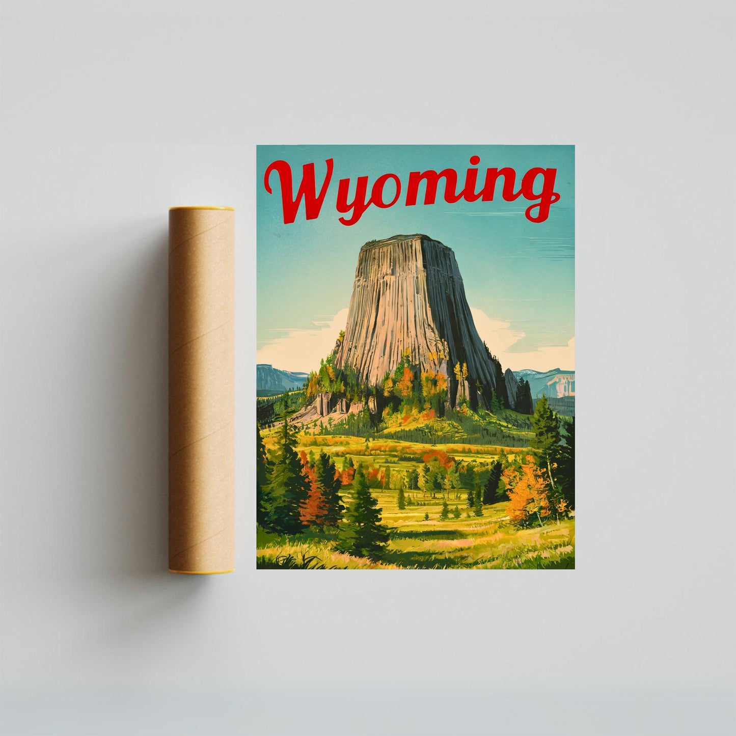 Wyoming  Vintage Travel Poster - Timeless Frontier Landscapes