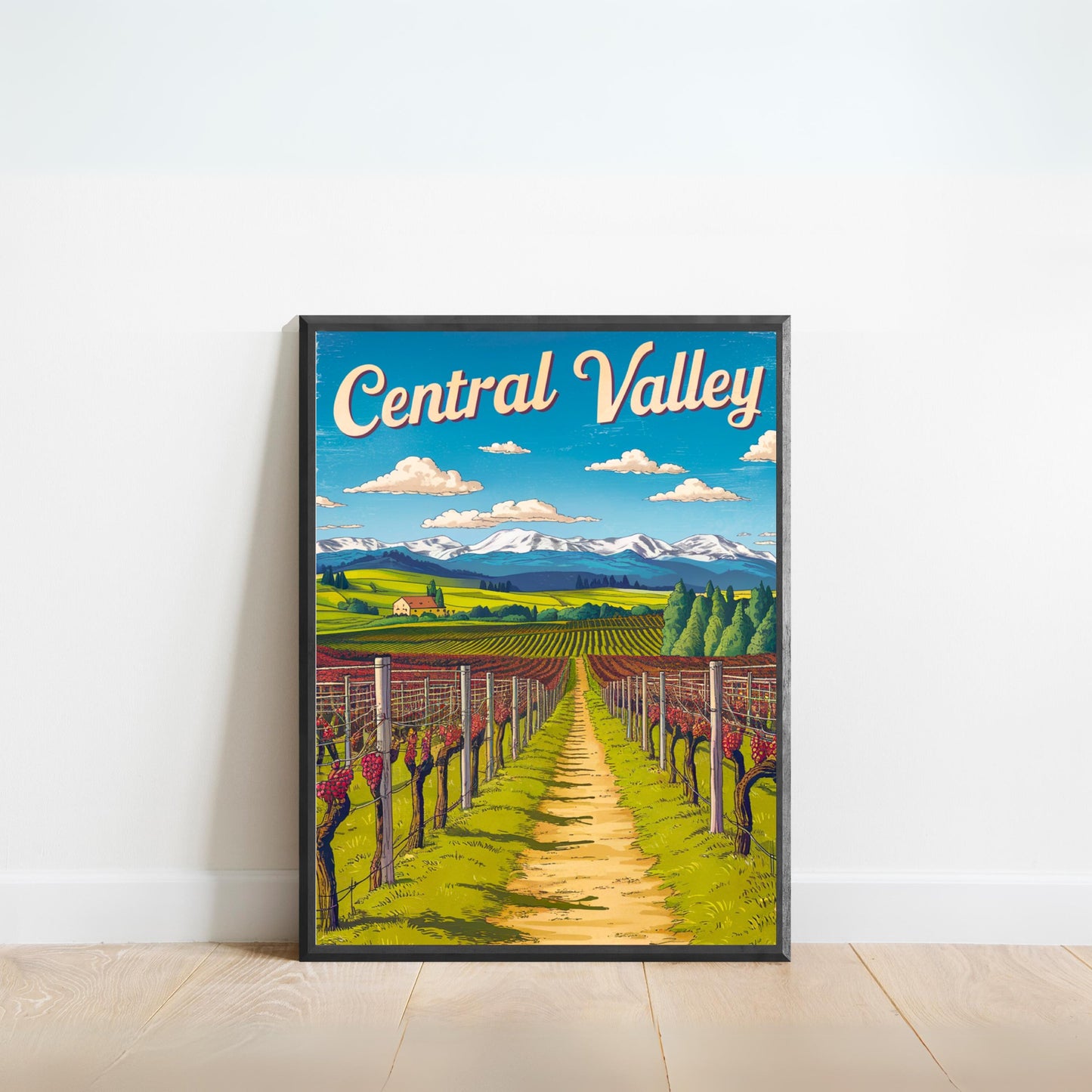 Central Valley Vintage Travel Poster