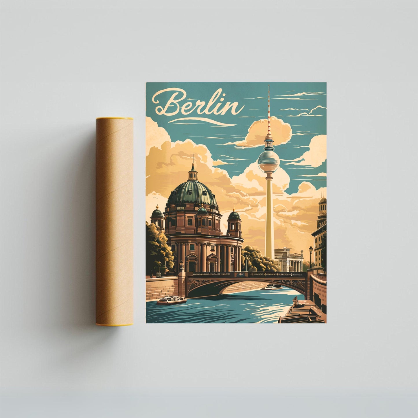 Berlin Vintage Travel Poster