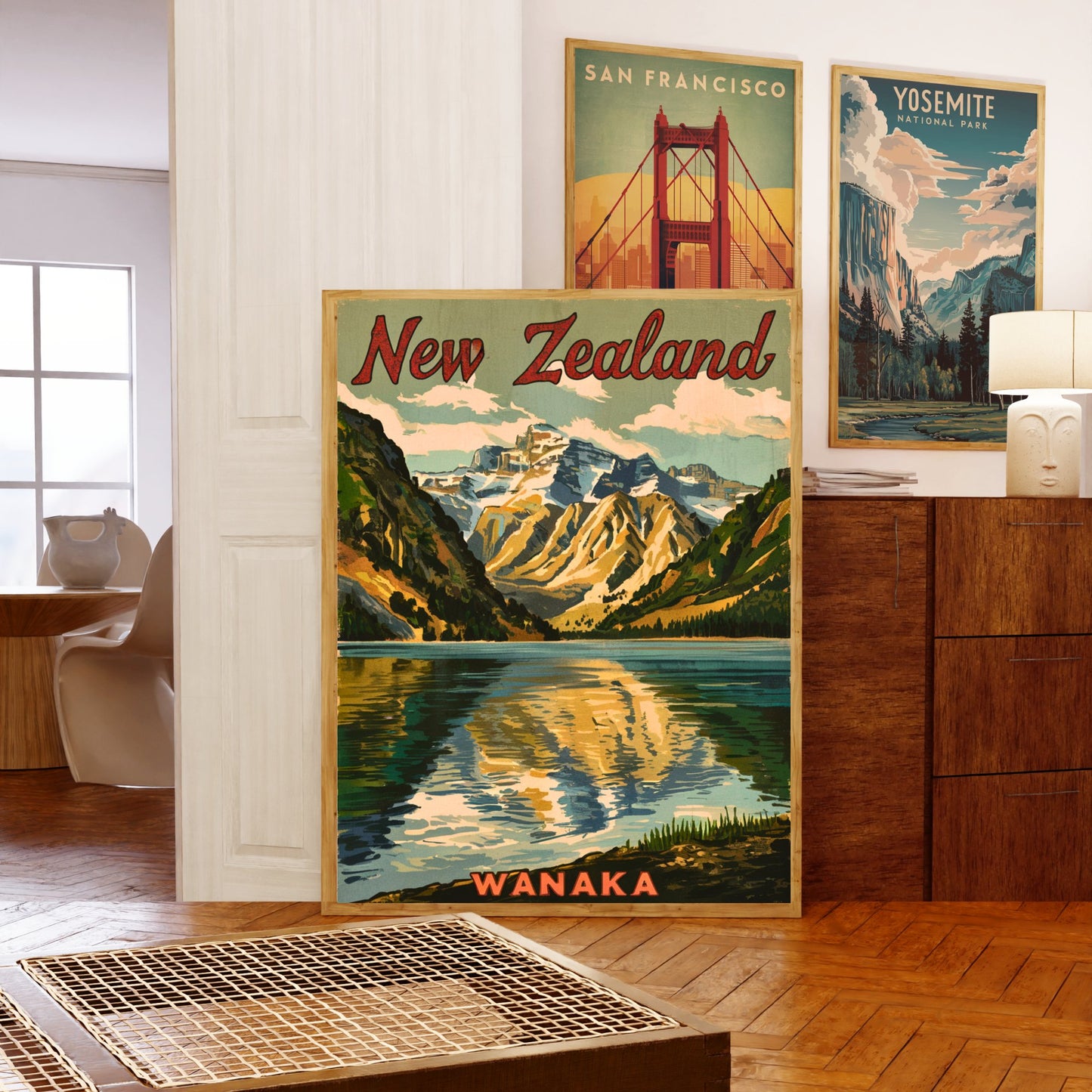 New Zealand Vintage Travel Poster