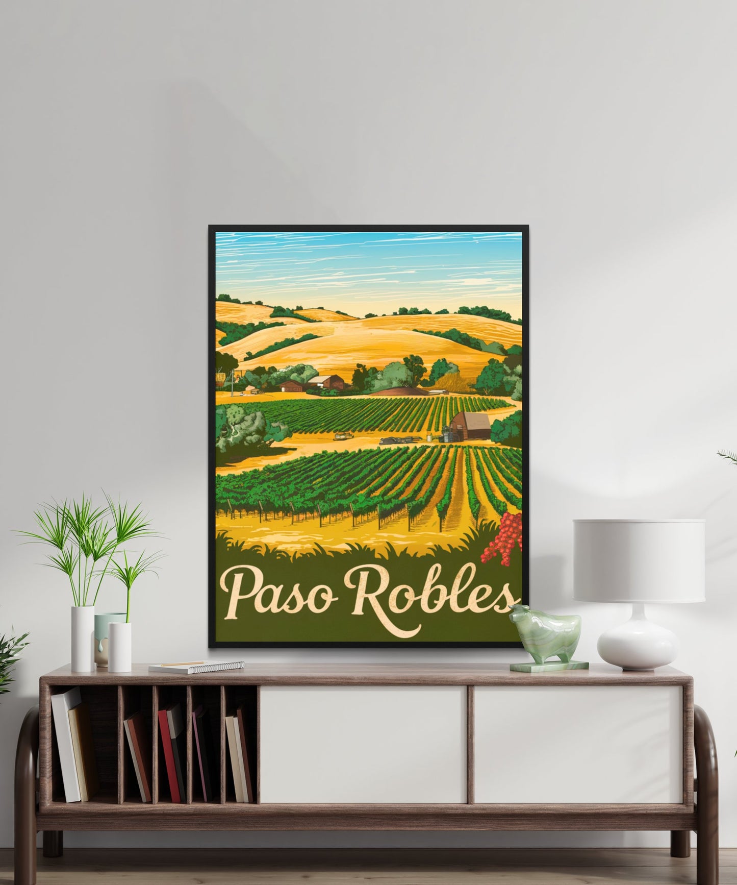 Paso Robles Vintage Travel Poster - Hot Springs