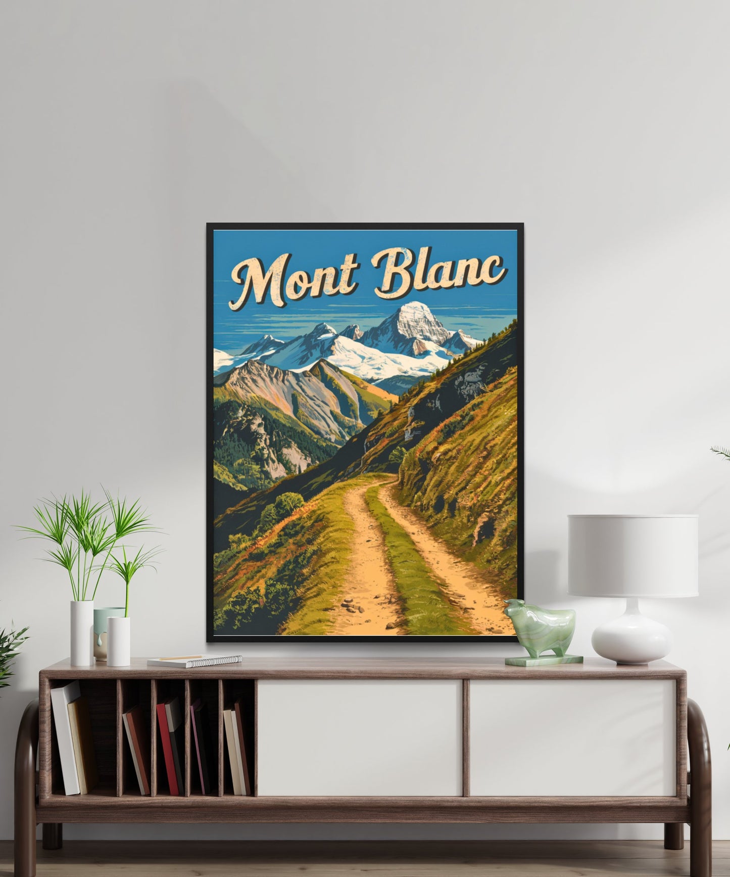 Mont Blanc Vintage Travel Poster - Glacier Wonderland