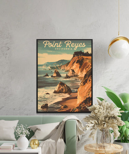 Point Reyes Vintage Travel Poster