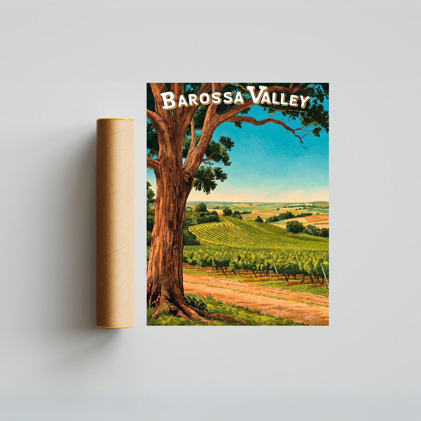 Barossa Valley Vintage Travel Poster - Australia’s Wine Wonderland