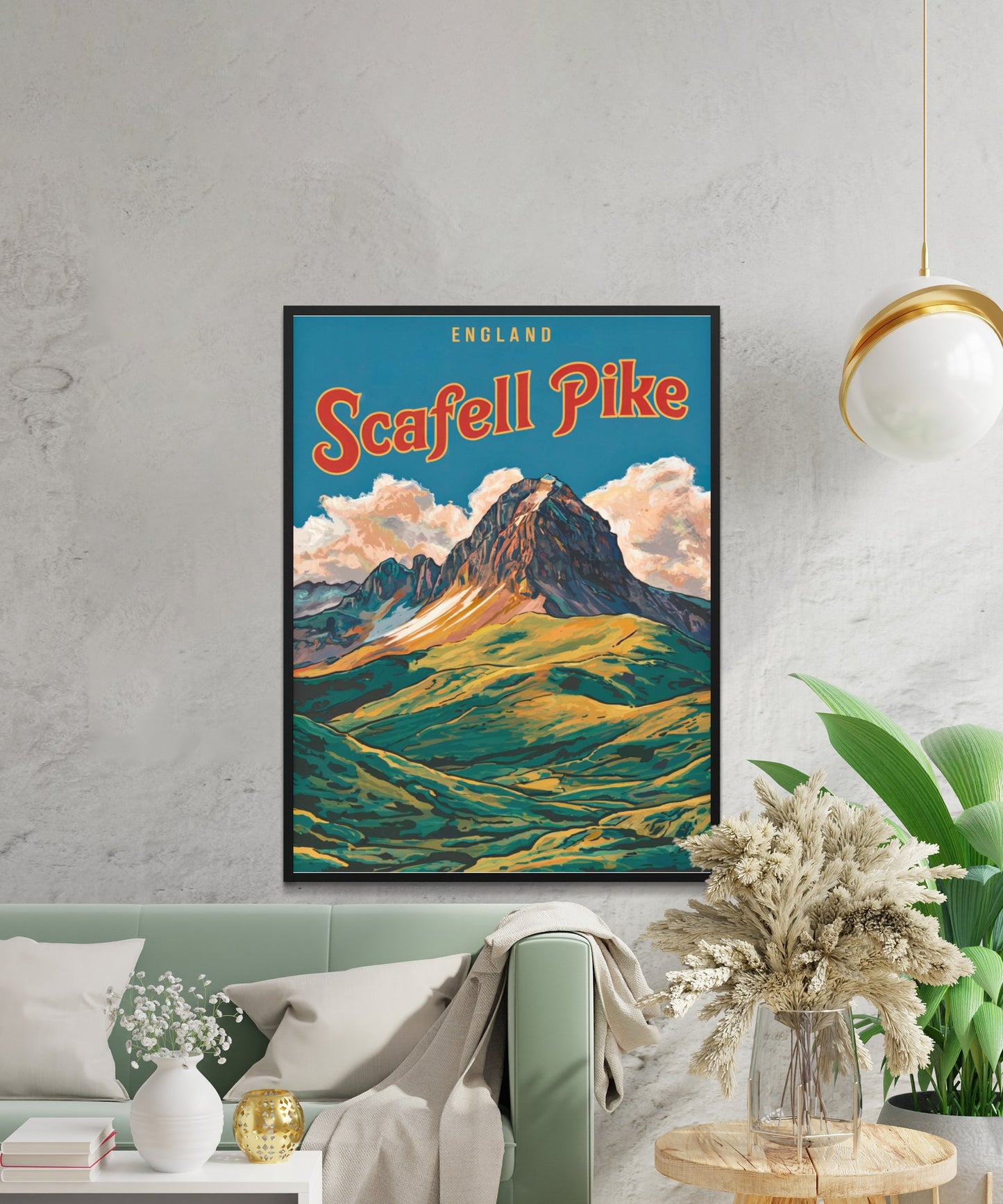 Scafell Pike Vintage Travel Poster