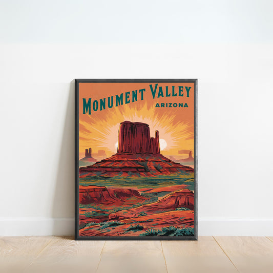 Monument Valley Vintage Travel Poster