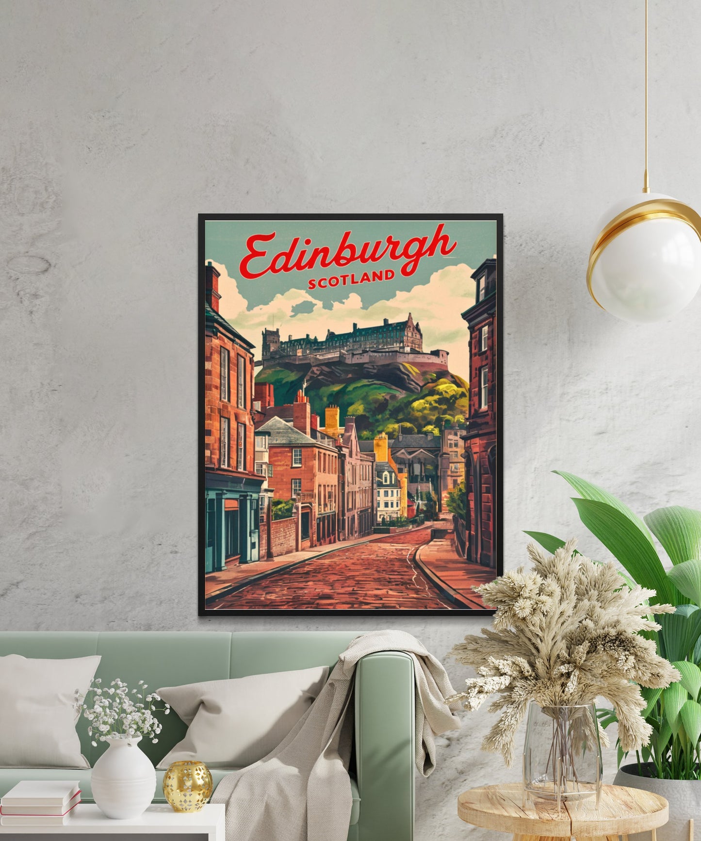 Edinburgh Vintage Travel Poster - Timeless Scottish Splendor