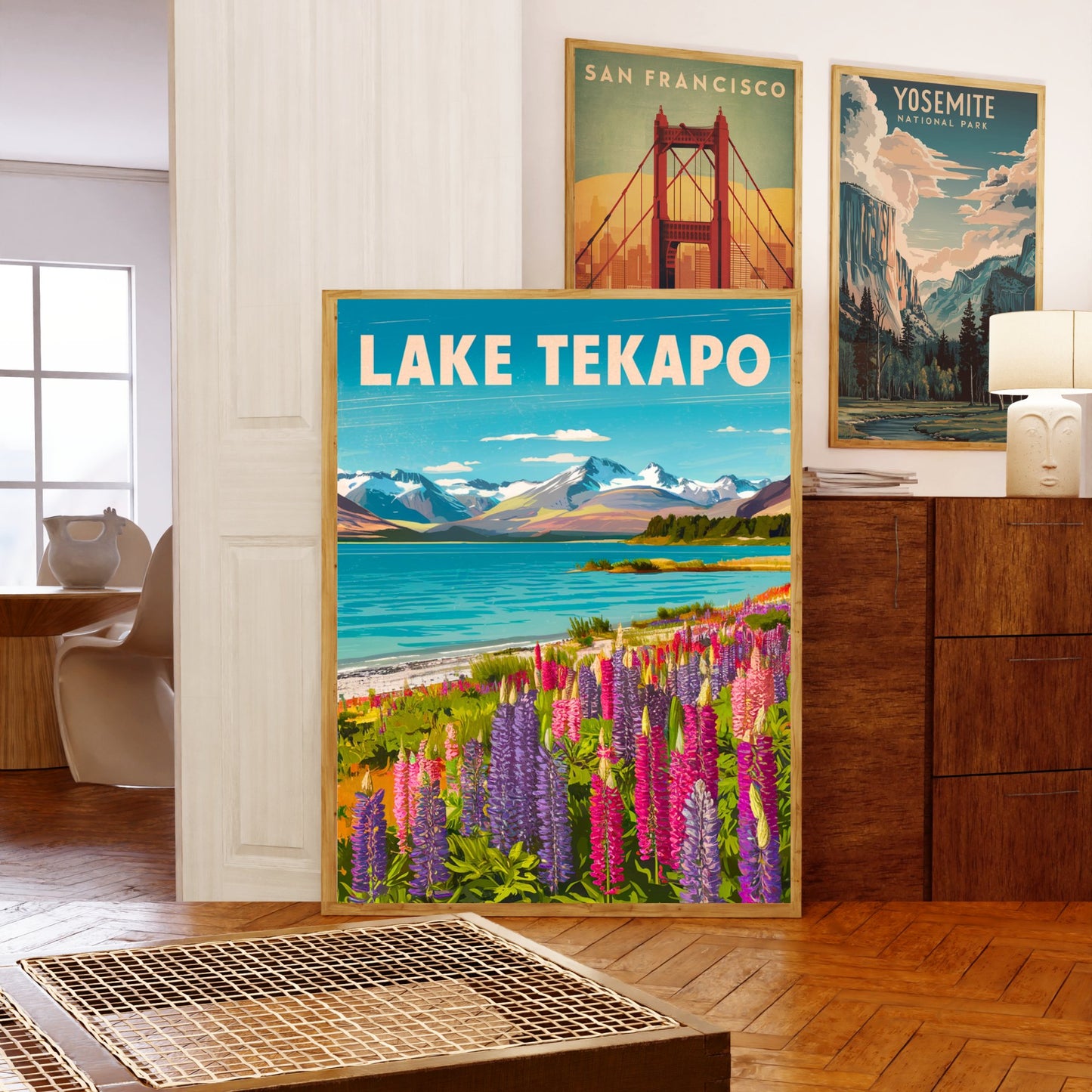 Lake Tekapo Vintage Travel Poster