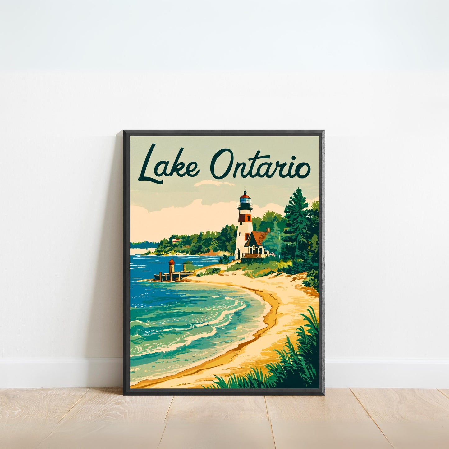 Lake Ontario Vintage Travel Poster - Timeless Great Lakes Majesty