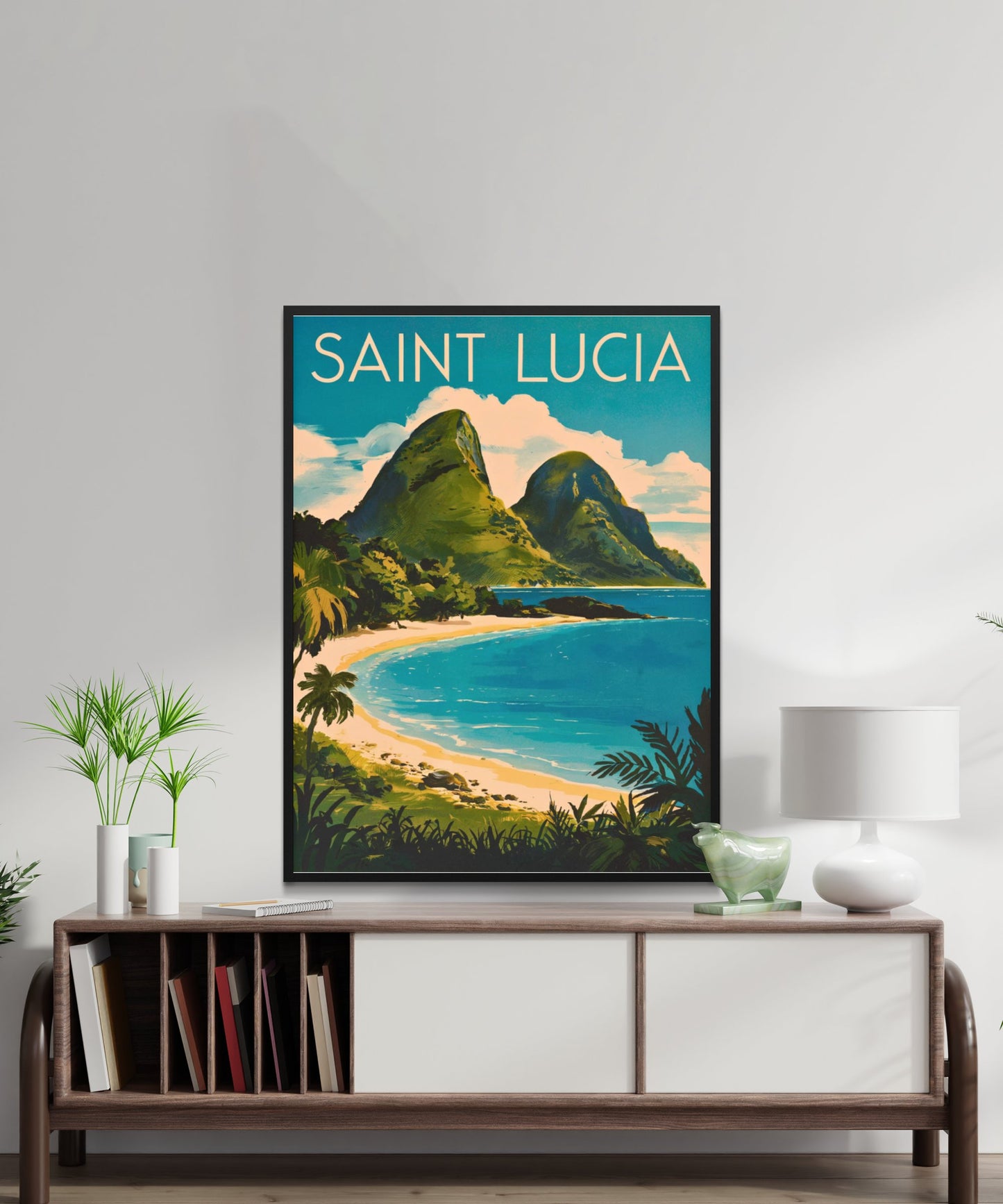 Saint Lucia Vintage Travel Poster