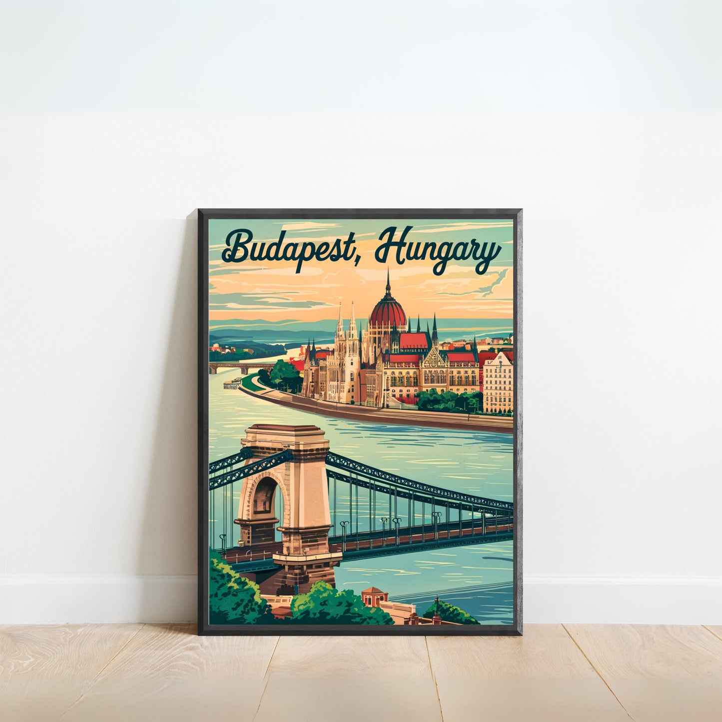 Budapest Vintage Travel Poster