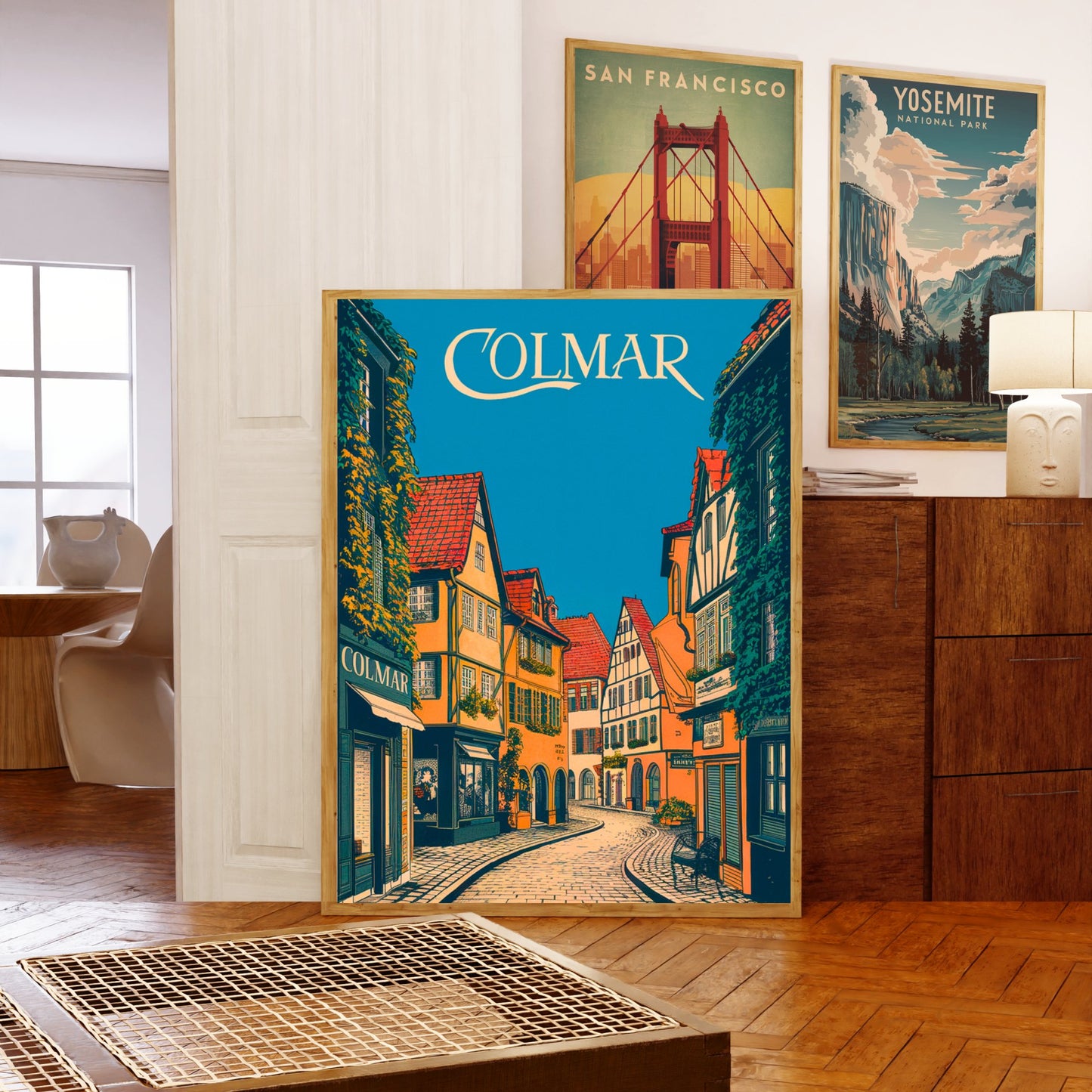 Colmar Vintage Travel Poster - Busy Streets